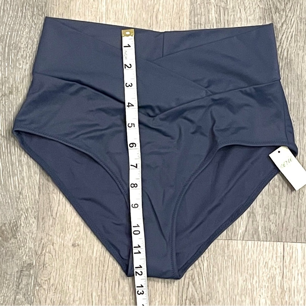 Aerie High Waisted Bikini Bottoms – Navy Blue (Size Small, NWT) - Picture 8 of 9
